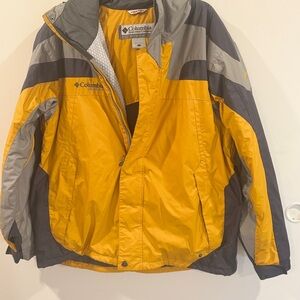 Columbia Vertex Yellow and Gray Outdoor Jacket